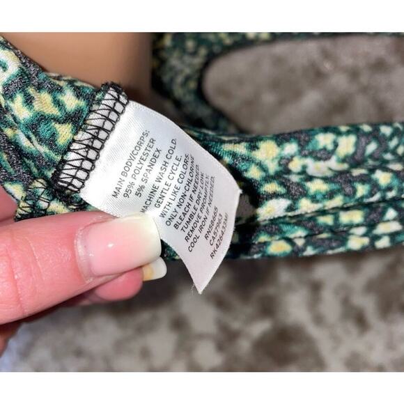 Free Press Square Neck Camisole Bodysuit thong semi mesh lightweight SZ XS - Picture 5 of 8